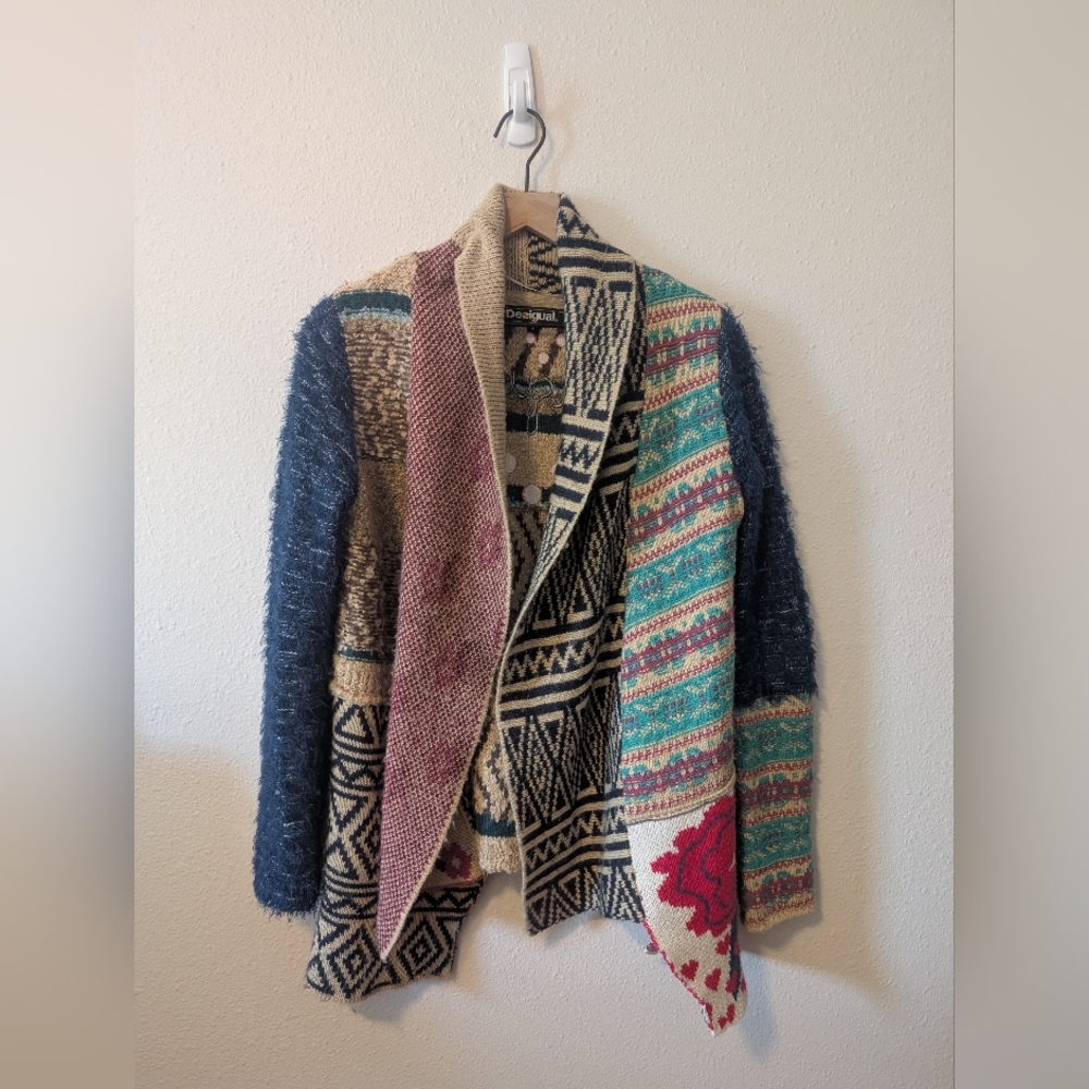 Desigual Colorful Geometric Cardigan
